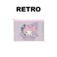 Mymelody X Kuromi Túi dây kéo phẳng cổ điển mới / Vỏ lưới PVC Kuromi