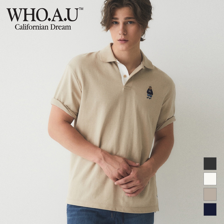 Ảnh Áo Polo Big Steve Collar T-Shirt Unisex Style | WHHAE2491U 3
