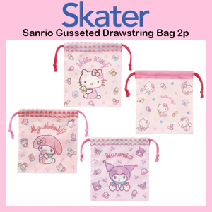 Túi dây rút Sanrio Gusseted 2p (Mymelody & Kuromi / Kitty) KB64WN