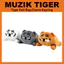 Móc khóa quyến rũ túi búp bê hổ (Cam / Trắng / Đen)