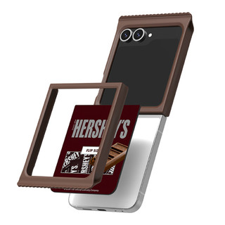 Ốp lưng Hershey 's Kiss X Samsung flipsuit cho galaxy z flip6 / flip 6 zflip6 màu nâu hồng