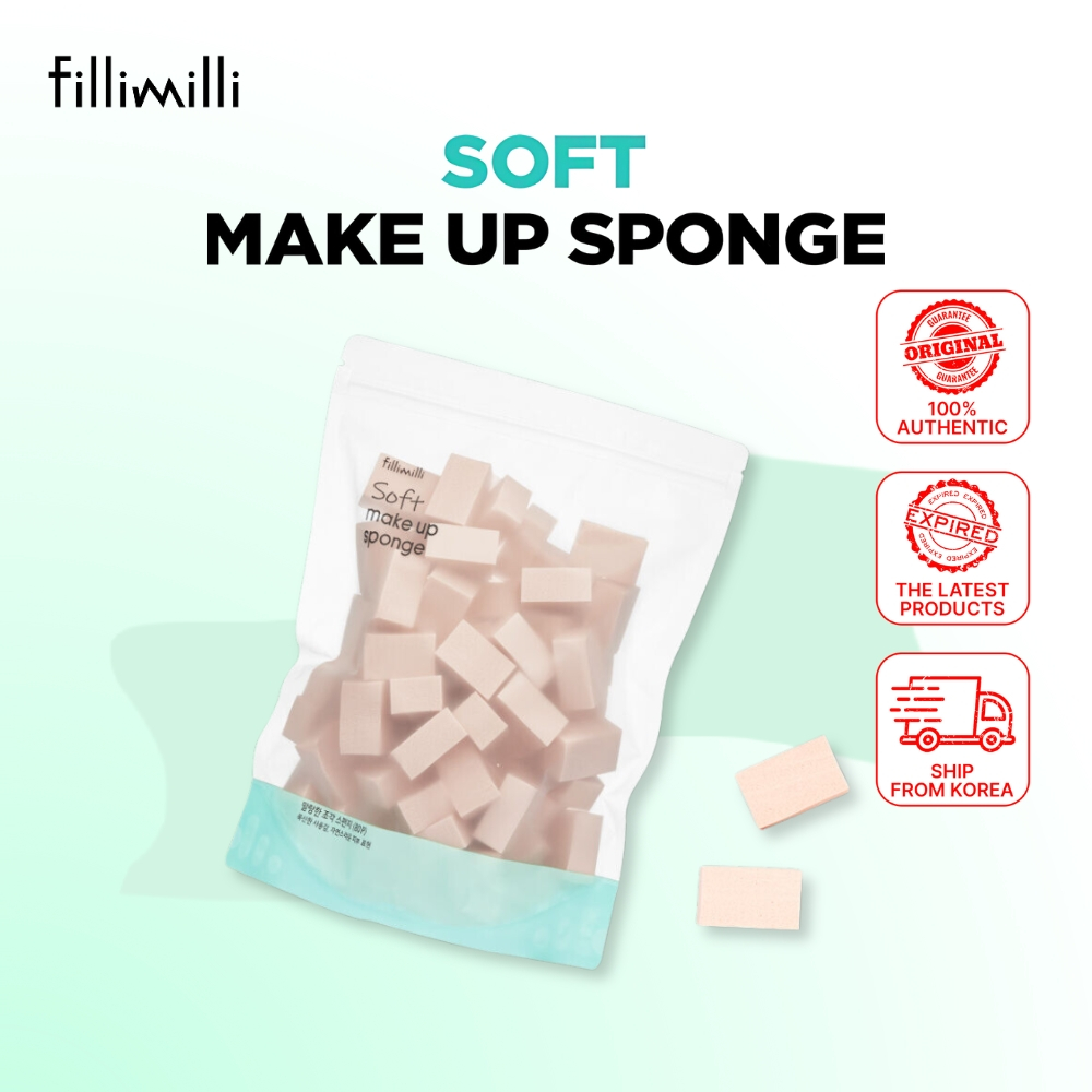 Mút trang điểm Fillimilli Soft Make Up Sponge (80P) / Bông mút trang ...