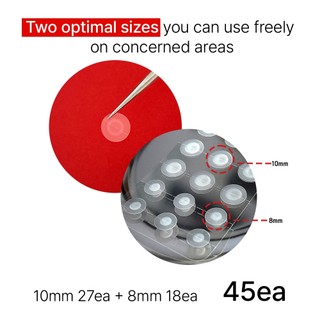 [Snow2plus CHÍNH THỨC] Tok tiện dụng! Miếng dán trong suốt / Miếng dán phục hồi làm trắng mụn trứng cá / Gói chăm sóc mụn trứng cá Hàn Quốc / Miếng dán mụn trứng cá (45 miếng dán)