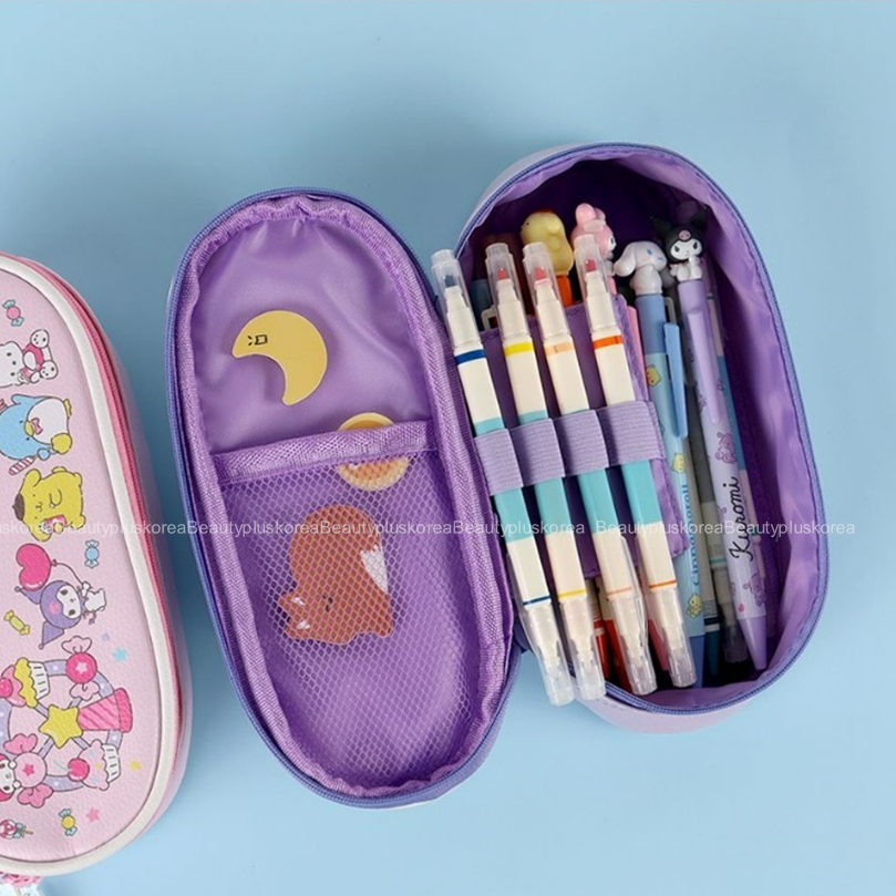 [Sanrio] Túi nhiều vòng nhân vật Sanrio (Hồng / Tím / Xanh)