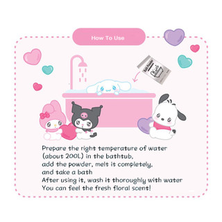 Bandai Sanrio Lovely Bộ bột tắm và hình người bạn