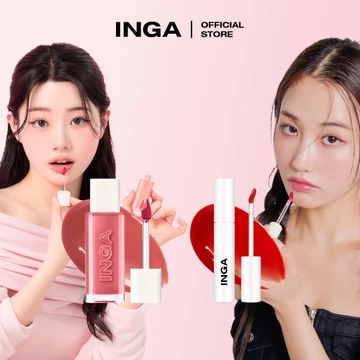 Son Tint Bóng INGA Glassy Water Glow Lip Tint SNOWY / GLASSY – Căng Bóng (13 Màu)