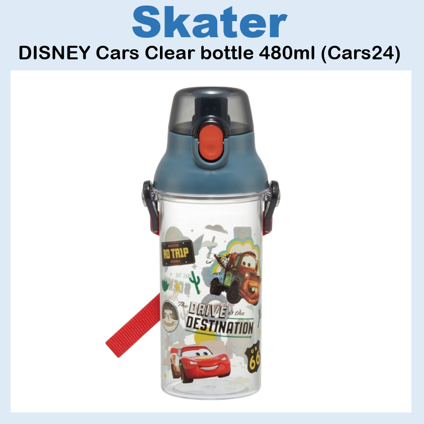 [SKATER] DISNEY Cars Chai trong suốt 480ml Máy rửa chén bằng nhựa an toàn Bình nước PSB5TR