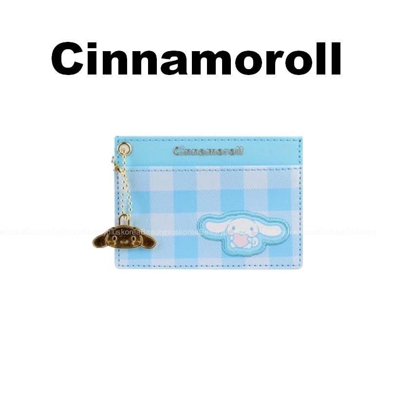[Sanrio] Ví đựng thẻ mỏng họa tiết kiểm tra (Mymelody / Kuromi / Cinnamoroll / Kitty)