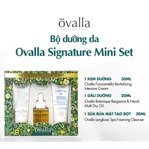 Bộ Mini Ovalla Signature (Kem / MDO Bergamot / Sữa Rửa Mặt)