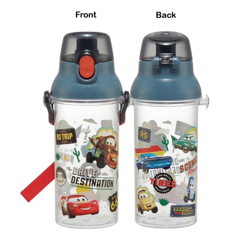 [SKATER] DISNEY Cars Chai trong suốt 480ml Máy rửa chén bằng nhựa an toàn Bình nước PSB5TR