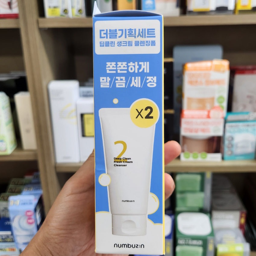 OLIVE YOUNG EDITION [120ml + 120ml] Số. 2 Sữa Rửa Mặt Deep Clean Fresh Cream (Chăm Sóc Da Hàn Quốc, Hàn Quốc Beaury, K-beauty)