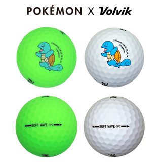 [VOLVIK] Soft Wave Matte pastel Straighter shop golf ball set (4 viên + Bút đánh dấu) Sưu tầm Phiên bản Pokemon Squirtle