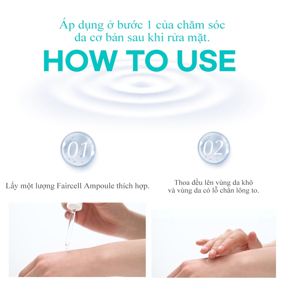 ​​Ampoule chăm sóc lỗ chân lông Faircell Niacinamide Serum Làm Trắng Da Mỹ Phẩm Thuần Chay
