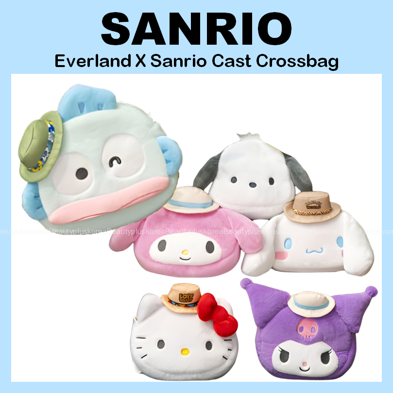 [SANRIO] Túi đeo chéo Everland X Sanrio (Kitty / Mymelody / Kuromi / Cinnamoroll / Pochacco / Hangyodon)