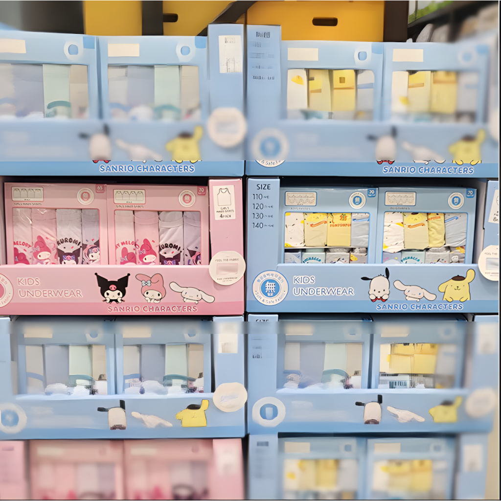 [SANRIO] TL Kid 's Cinnamoroll Pochacco Mymelody Running Inner Áo Sơ Mi Đồ Lót Trẻ Em 4P (BOY / GIRL)