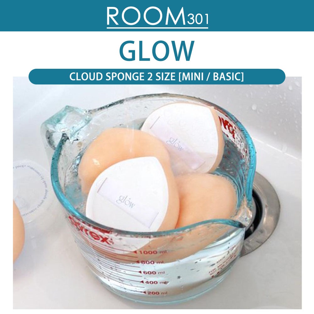 [Glow] CLOUD SPONGE + CASE (2Size) Basic & mini / Makeup Puff | Shopee ...