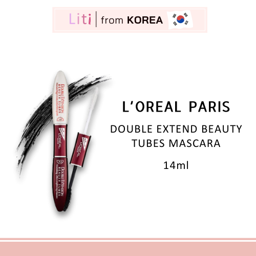 Mascara L'Oréal Paris Double Extension Beauty Tube - 14ml - Effet Allongement - Neuf