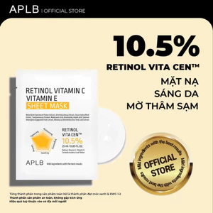 Mặt Nạ Dưỡng Da Trắng Sáng APLB Retinol Vitamin C Sheet Mask 25ml, Mặt Nạ Giấy Phục Hồi Da, Aging Mask