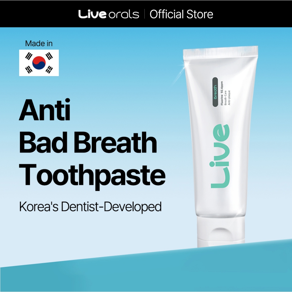 Kem đánh răng chống hôi miệng LiveOrals BreathCare 100g | Tươi mát lâu trôi | Nha sĩ- Khuyên dùng