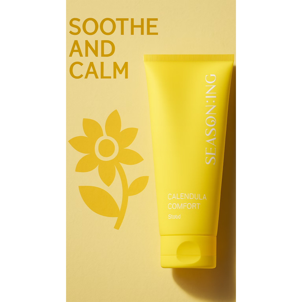 Calendula Cream | SEASON:ING Kem Dưỡng Hoa Cúc 80ml | Niacinamide Ceramide Da Nhạy Cảm K-Beauty