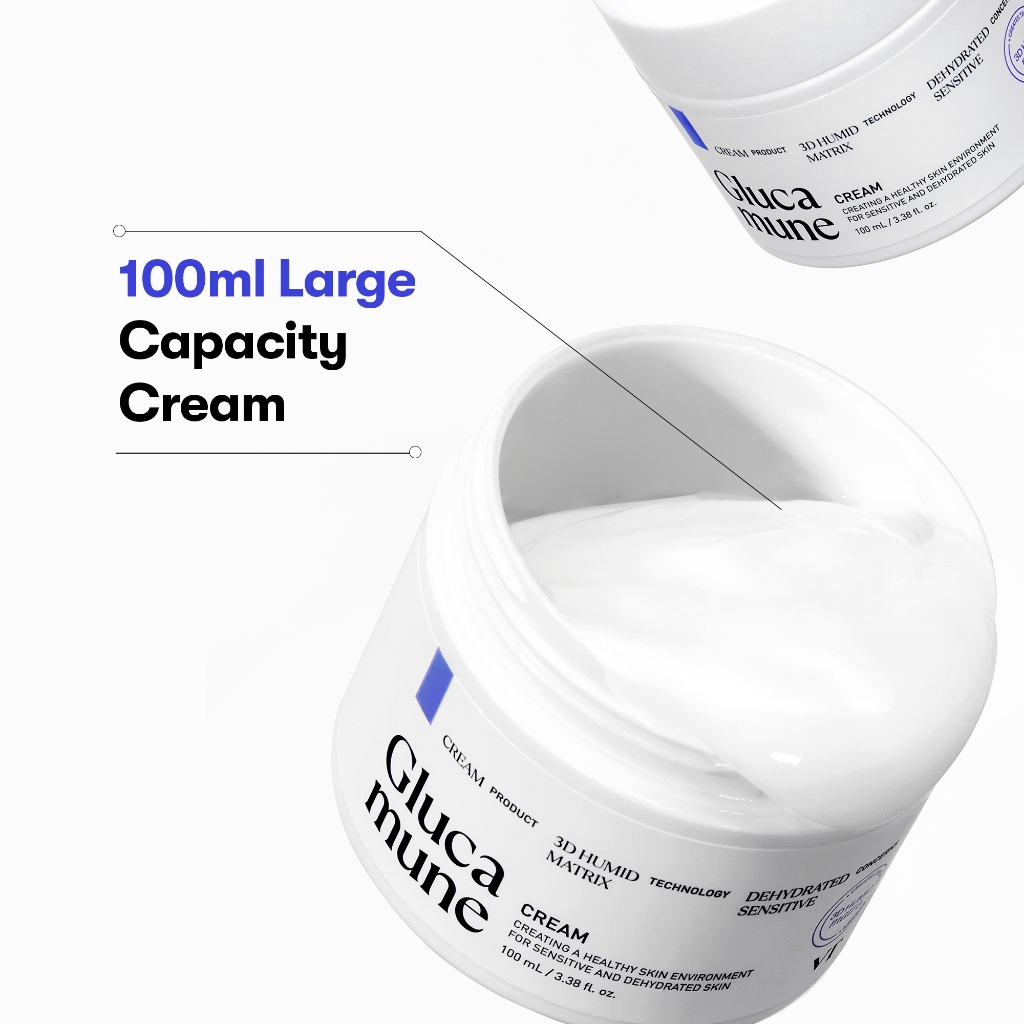 [Vt] Kem Glucamune 100ml Dưỡng ẩm an toàn, Chăm sóc dịu nhẹ [Flagship chính thức]