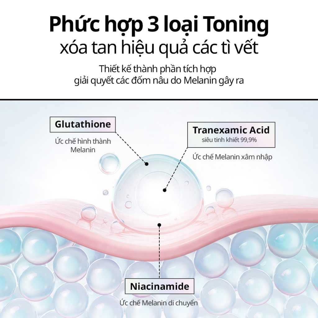 [VT] TX-Toning Daily Mask 30pcs (Mặt nạ hàng ngày) Axit Tranexamic, Chăm sóc Melanin & Tăng sắc tố, làn da rạng rỡ [Official Flagship]