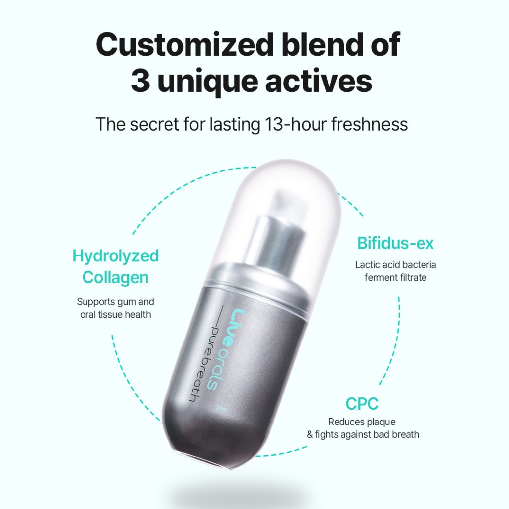 Tinh chất súc miệng đậm đặc Liveorals PureBreath 50ml | 114x đậm đặc | Một giọt thần kỳ