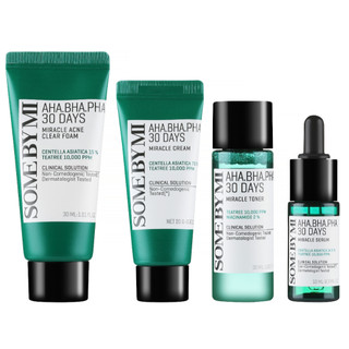 [Some By Mi] Bộ Kit Dưỡng Da AHA-BHA-PHA 30 Ngày – Miracle AC SOS Mini Set Cho Da Mụn & Nhạy Cảm