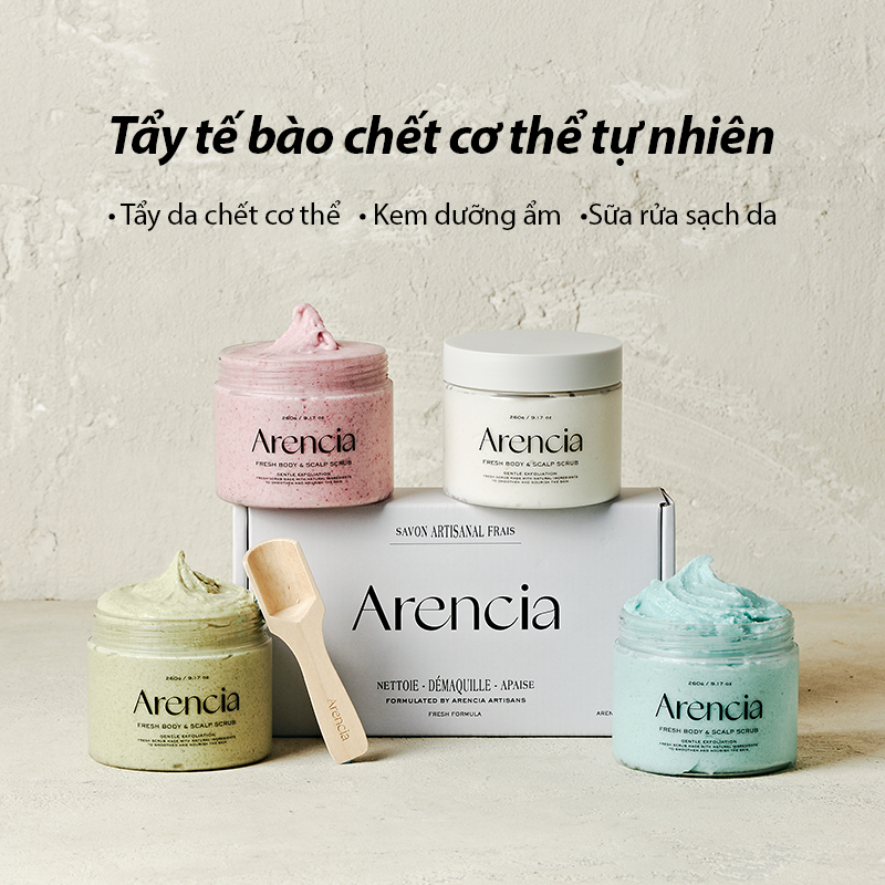 [Arencia] Tẩy tế bào chết Fresh Cloud (Lavender & Pear) 260g