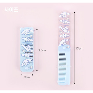 Bộ lược và gương gấp Sanrio Kuromi Pochacco My Melody Cinnamoroll Pompompurin Pocket Lược