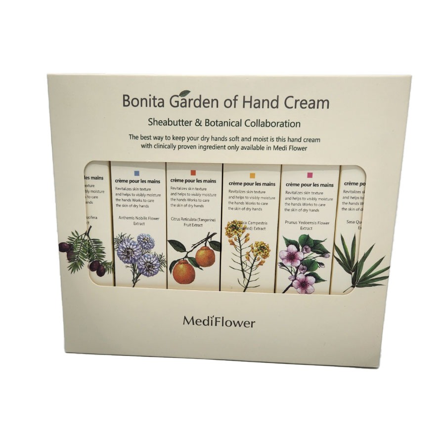 [Mediflower] Bộ kem dưỡng da tay Bonita Garden 75ml x 6ea, Bonita Garden of Hand Cream Set, chăm sóc da, làm đẹp Hàn Quốc