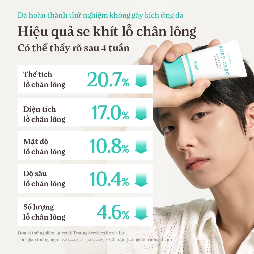[OBgE Chính hãng] Kem chống nắng kiểm soát dầu Pore Zero 50ml | Không bóng dầu | Kem chống nắng không bã nhờn | Nhẹ và trong suốt | Hiệu quả làm se khít lỗ chân lông | Làm mát, làm dịu