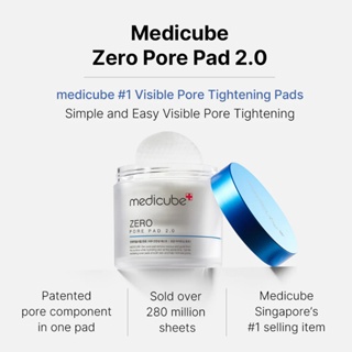 Medicube Zero Pore Pad 2.0 Phiên bản đôi - Bộ chăm sóc da tối thiểu lỗ chân lông - 70 miếng + Refill - Vẻ đẹp Hàn Quốc