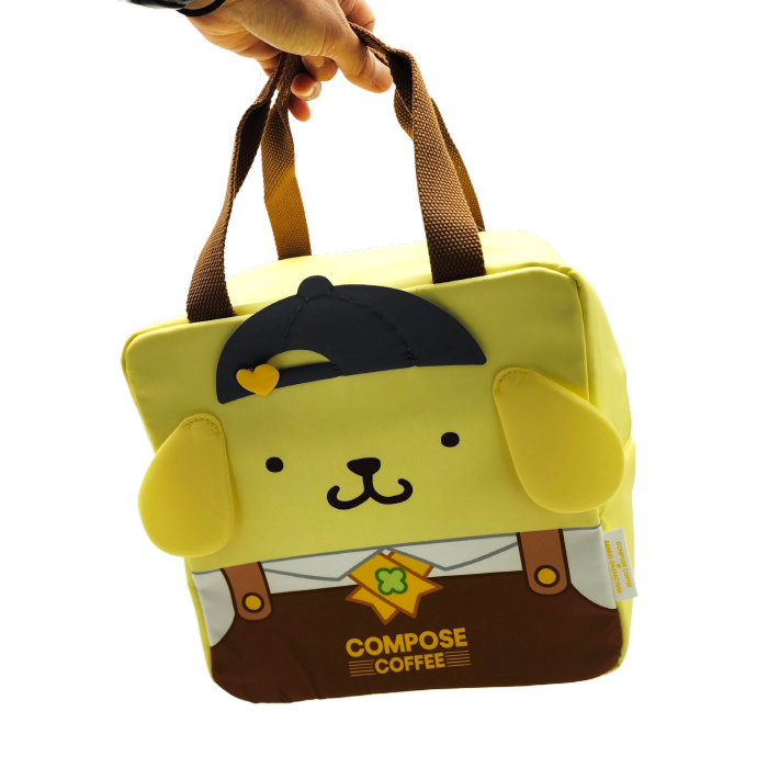 [SANRIO] Soạn Cà phê x Sanrio Nhân vật totebag Túi đựng đồ ăn trưa cách nhiệt Túi làm mát pompompurin kuromi mymelody