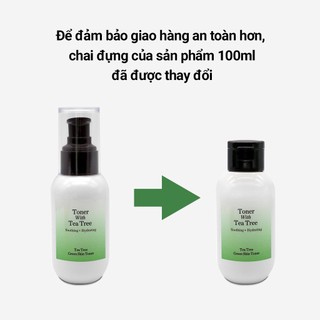 <Odorata / Neferra> Làm Dịu + Chăm Sóc Mụn / Nước Hoa Hồng Xanh với Tràm Trà 100ml & 200ml