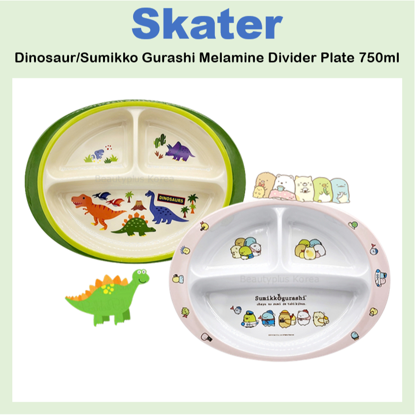 Đĩa Đựng Thức Ăn Trưa Chia Ngăn In Hình Khủng Long / Sumikko Gurashi Dung Tích 750ml M370