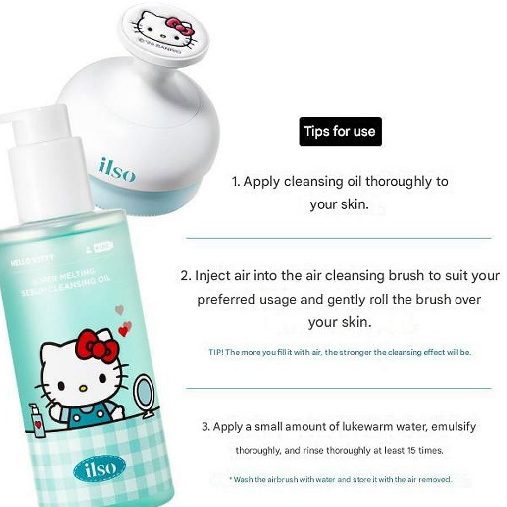 [ilso X Hello Kitty] Deep Clean Master / Sebum Softener / Dầu rửa mặt ...