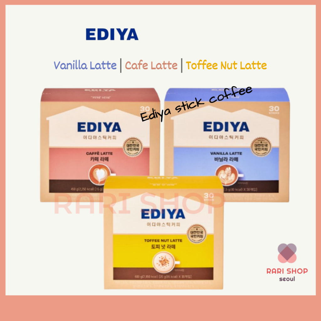 [Ediya] Que cà phê Ediya Latte (10T / 30T) Vanilla Latte | Cafe Latte ...