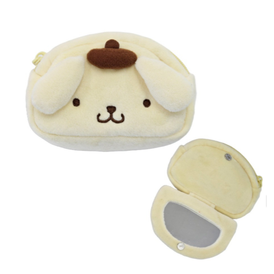 [Sanrio] Túi đựng gương sang trọng Túi đựng mỹ phẩm đa năng (HelloKitty / Pochacco / Pompompurin / ChocoCat / Hangyodon)