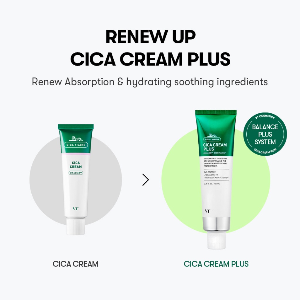 [VT] CICA Cream Plus 100ml, 30ml Dưỡng ẩm & Làm dịu, Kem Panthenol [Flagship chính thức]
