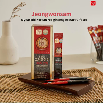 [JeongWonSam] Chiết xuất nhân sâm đỏ Hàn Quốc 6 năm 365 Stick – 30 que (300g) / Bộ quà tặng