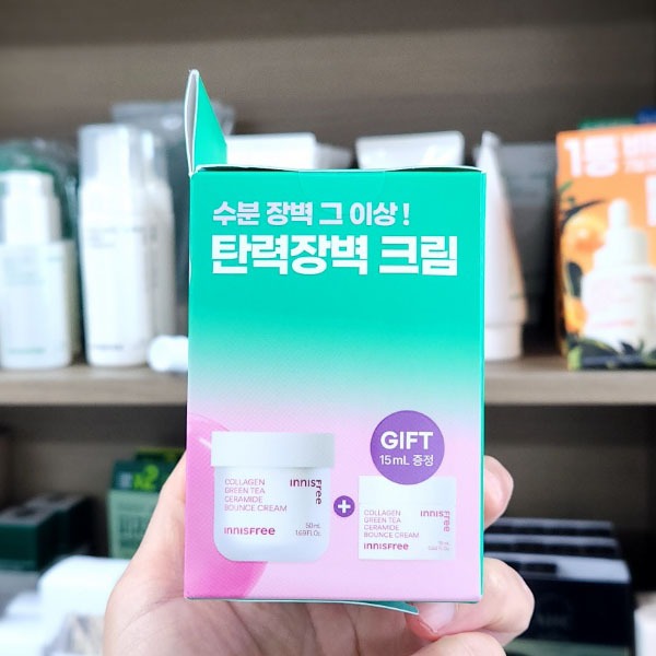 OLIVE YOUNG EDITION [50ml + 15ml] Collagen Green Tea Ceramide bounce Cream (Chăm sóc da Hàn Quốc, Làm đẹp Hàn Quốc, K-beauty)