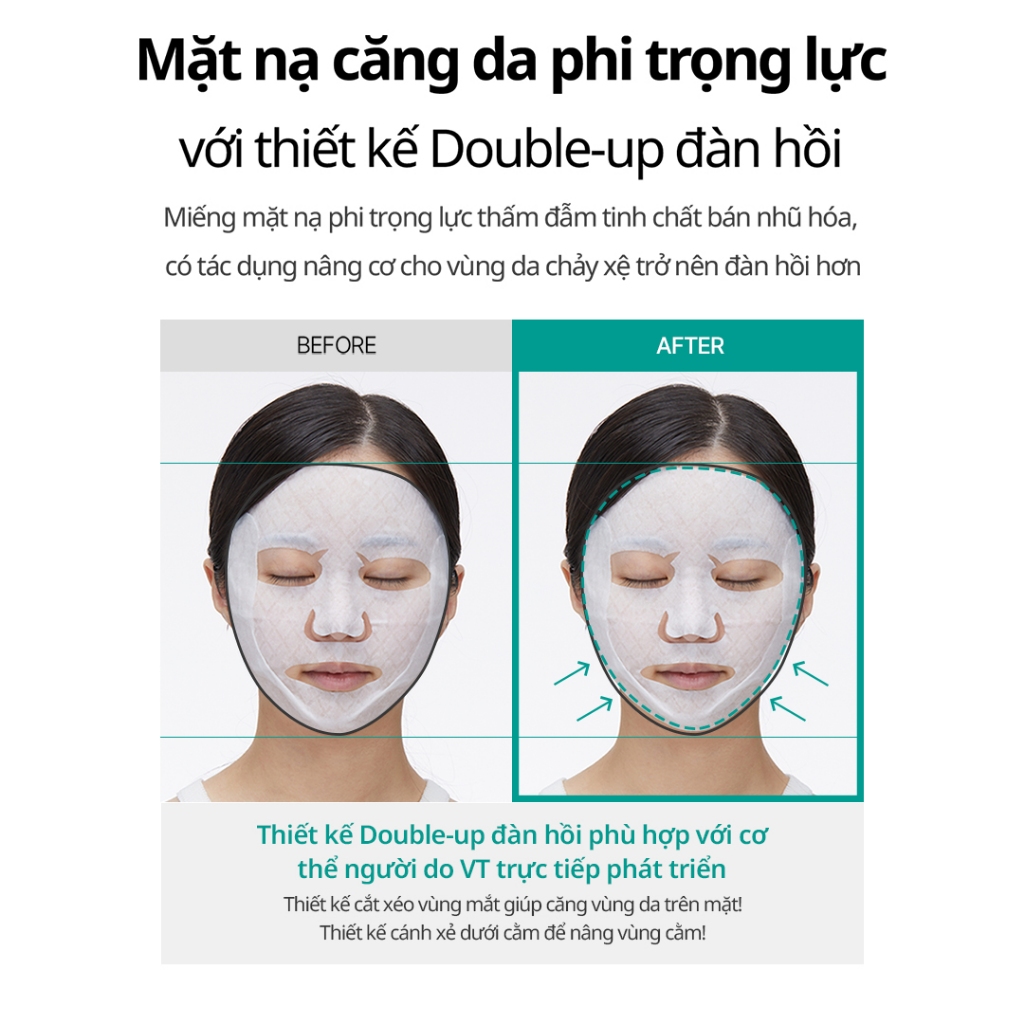 [VT] Bộ mặt nạ nâng và tấm phát sáng PDRN Vegan PDRN Làm săn chắc và làm sáng độ ẩm <Flagship chính thức>