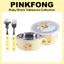 Bộ sưu tập bộ đồ ăn bằng thép không gỉ Baby Shark (Bộ thìa & nĩa / Bát hai tay cầm chống trượt / Hộp đựng đa năng)