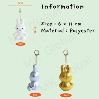 [MIFFY] Móc khóa trang trí túi lấp lánh | Màu bạc vàng trắng phát sáng