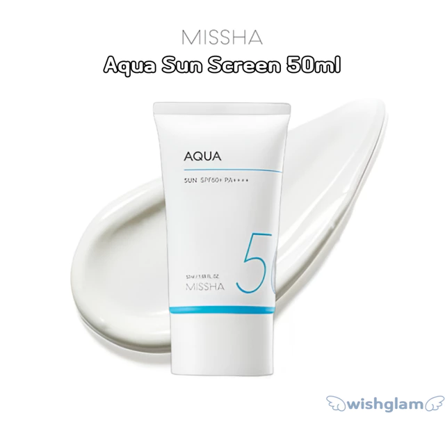 Missha Aqua Sun Screen SPF50 + PA + + + + | Kem chống nắng dưỡng ẩm hàng ngày cho mặt, Kem chống nắng mặt SPF50, Kem chống nắng nhẹ, Kem chống nắng lâu trôi bằng nước nhẹ