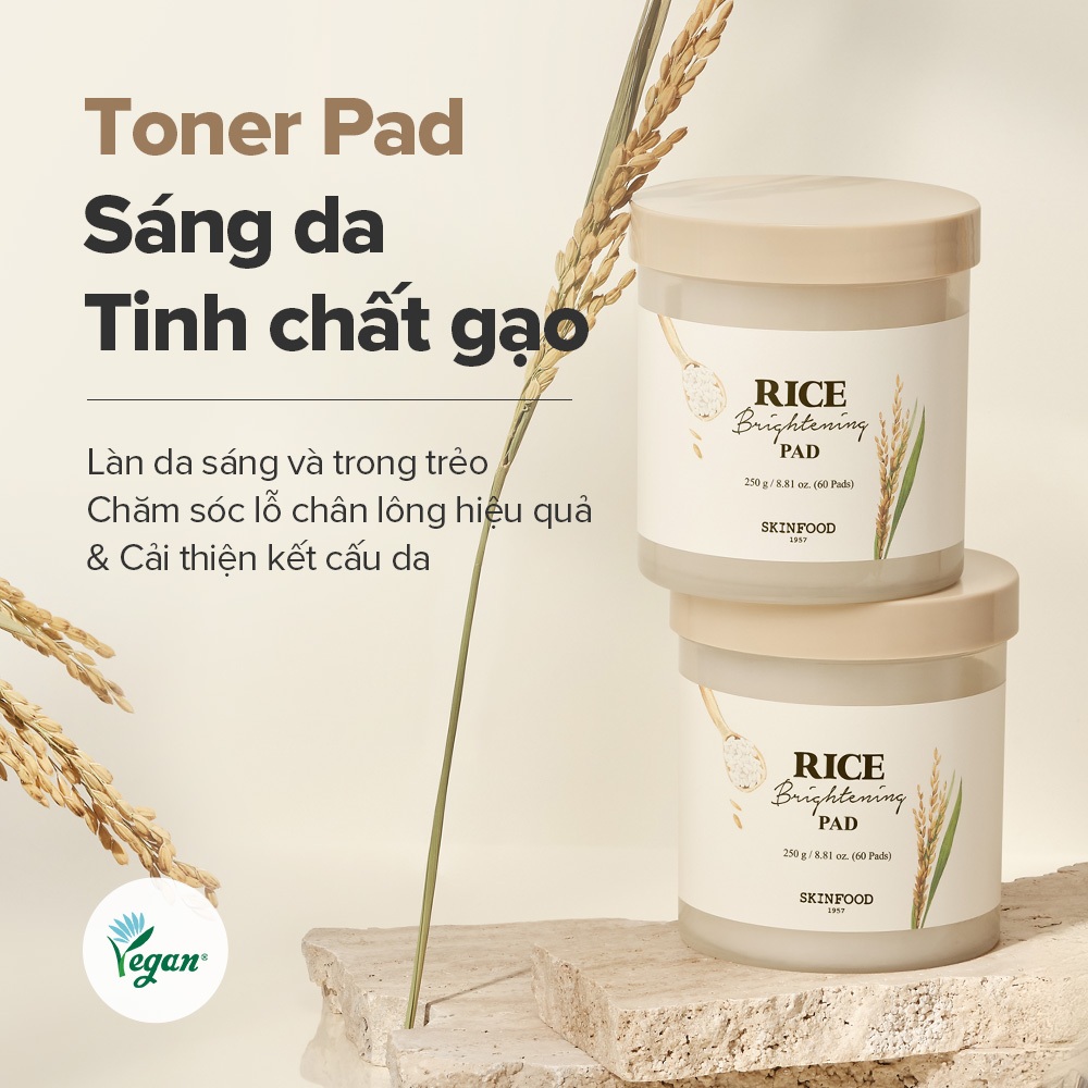 Đánh Giá Bông Gạo Dưỡng Trắng SKINFOOD: Se Khít Lỗ Chân Lông, Nâng Tông Da Hiệu Quả