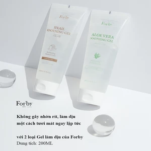 Gel dưỡng ẩm làm dịu da FORBY tinh chất lô hội, ốc sên