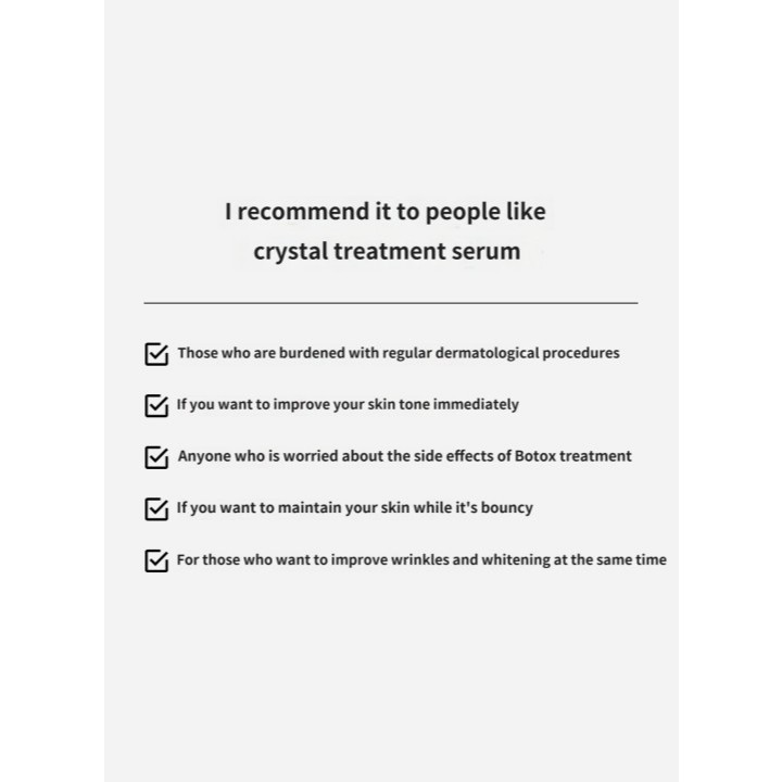 Serum Snowtox Crystal 30ml | Tinh chất chống nhăn da Botulinum | Săn chắc chân lông | Serum nâng cơ