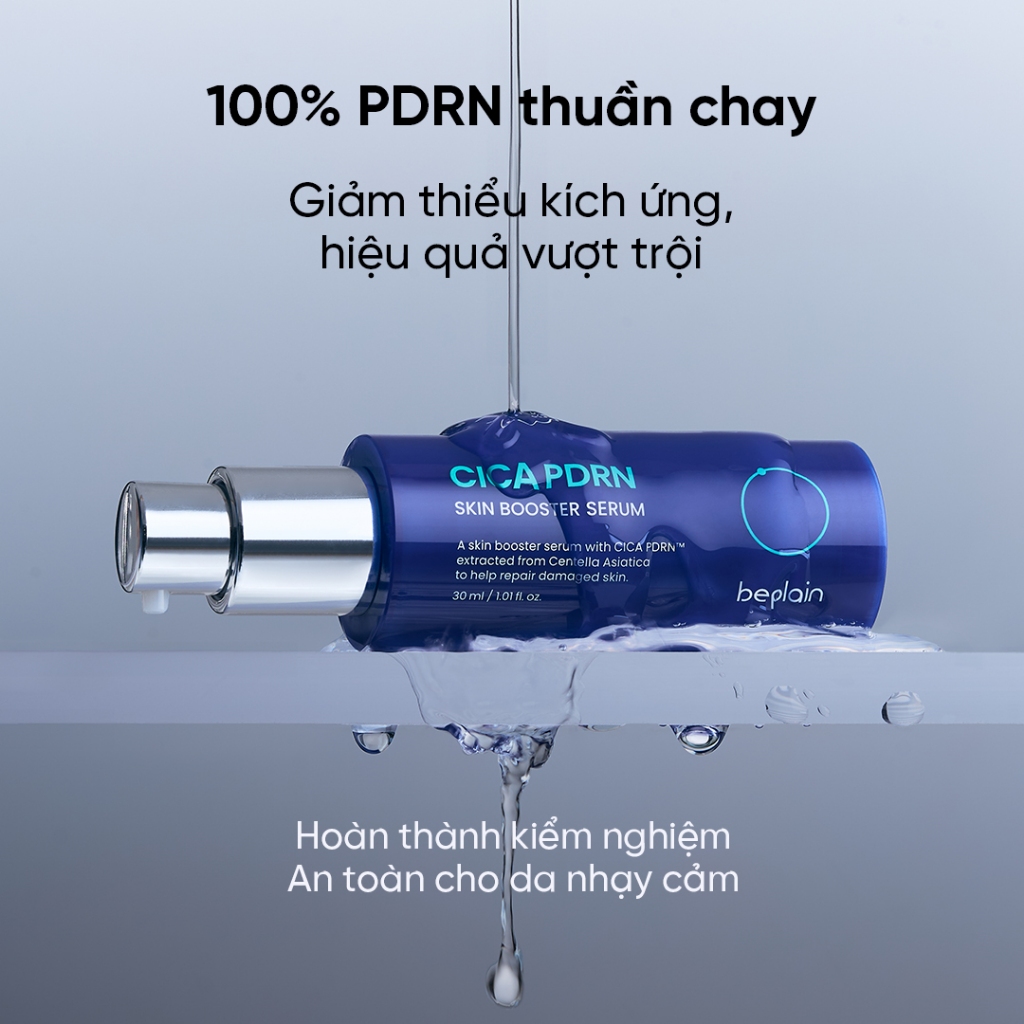 Ảnh Tinh chất BEPLAIN PDRN Rau Má phục hồi & tái sinh tổn thương cho da trẻ hoá, cấp ẩm & căng bóng Cica PDRN Skin Booster Serum 30ml 4